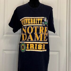Vintage Notre Dame Fighting Irish T-Shirt – Logo 7 – Made in USA – M